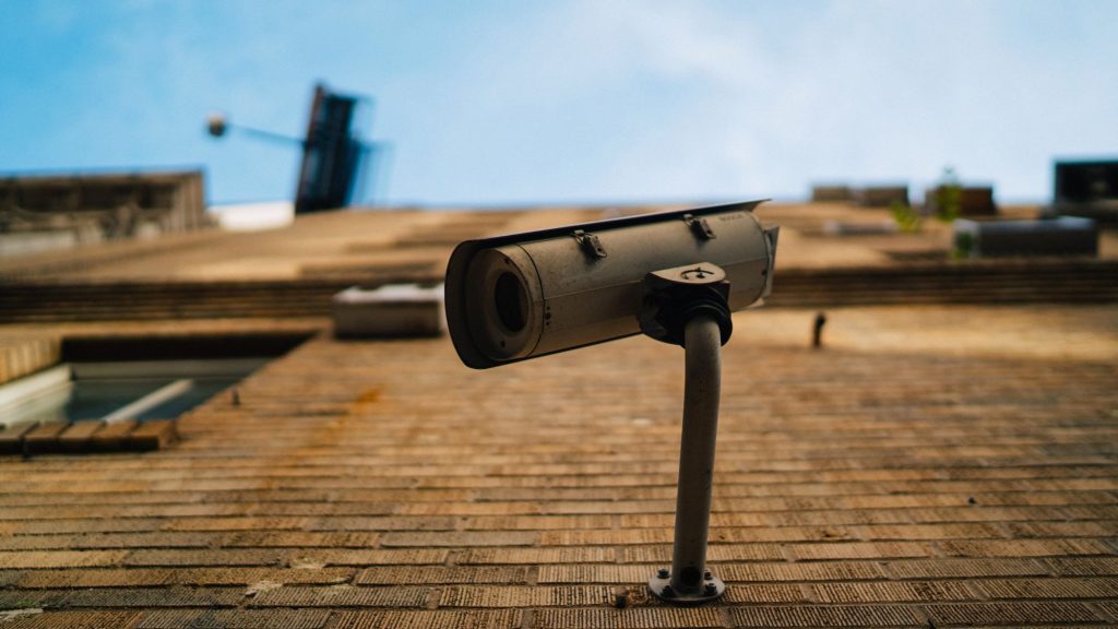 A CCTV camera working to meet security solutions on construction site projects