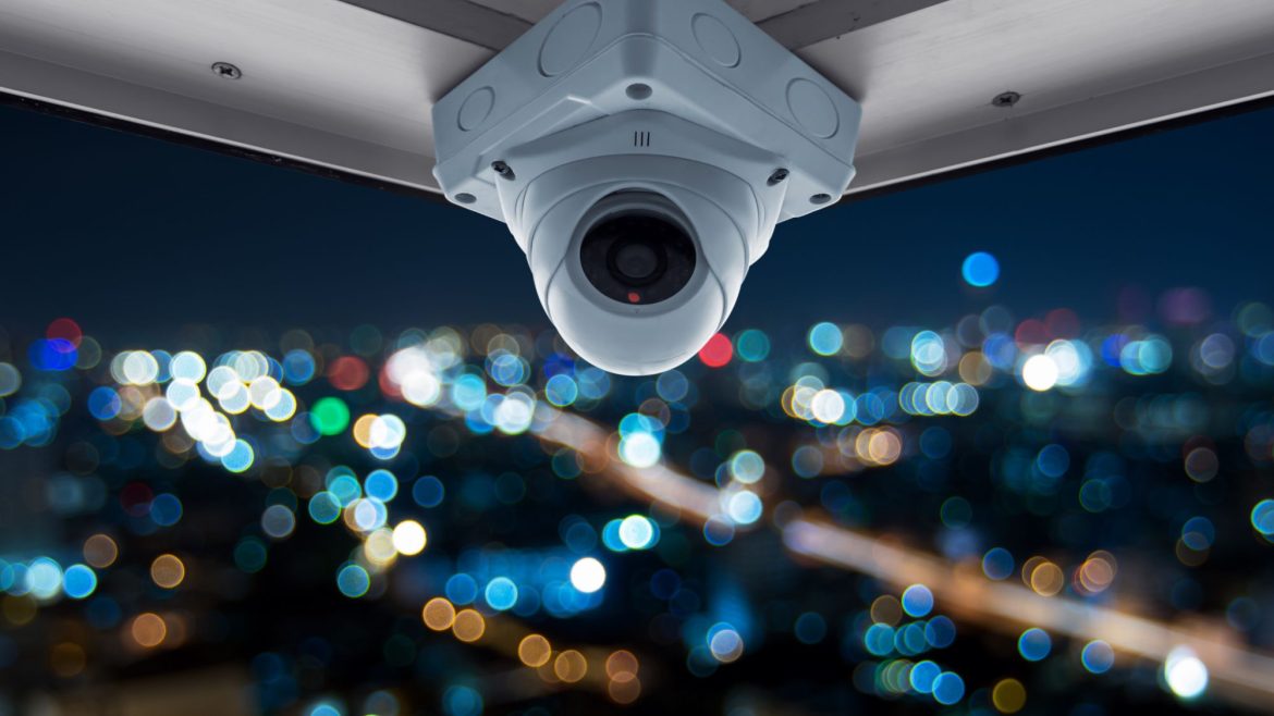A working CCTV surveillance system