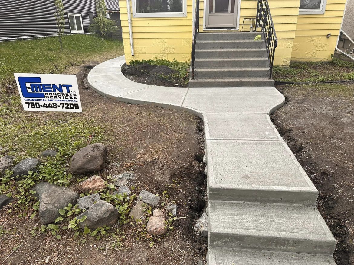 concrete driveway in Sherwood Park concrete pouring in Sherwood Park